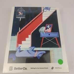 BetterCo. 'Waiting For Our Humans' Puzzle Dog Cat Bird 1000 pcs